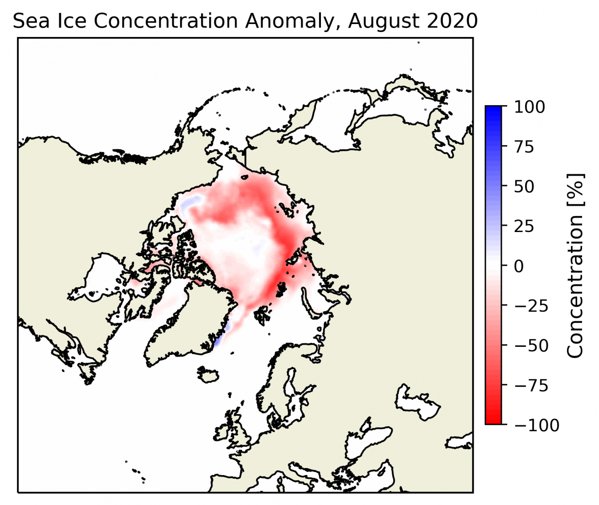 Arctic sea-ice anomaly