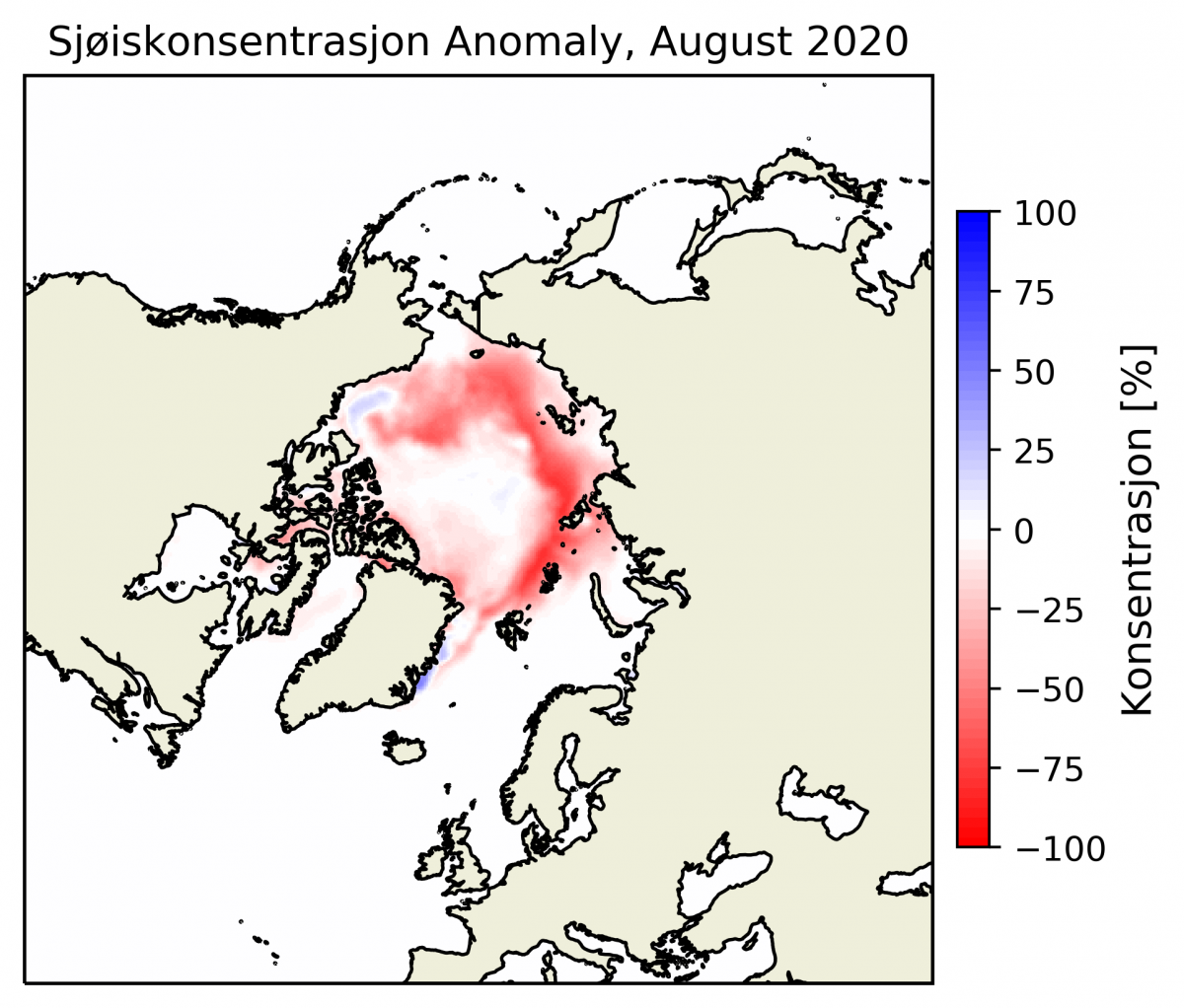 Arktis sjøis anomali